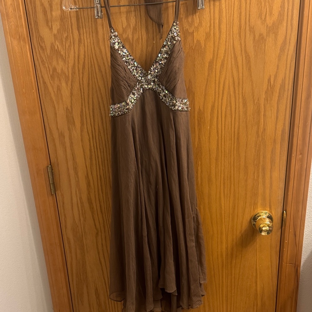 BCBG brown dress size six.